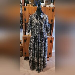 Leopard Print Kaktus Shirt Dresss